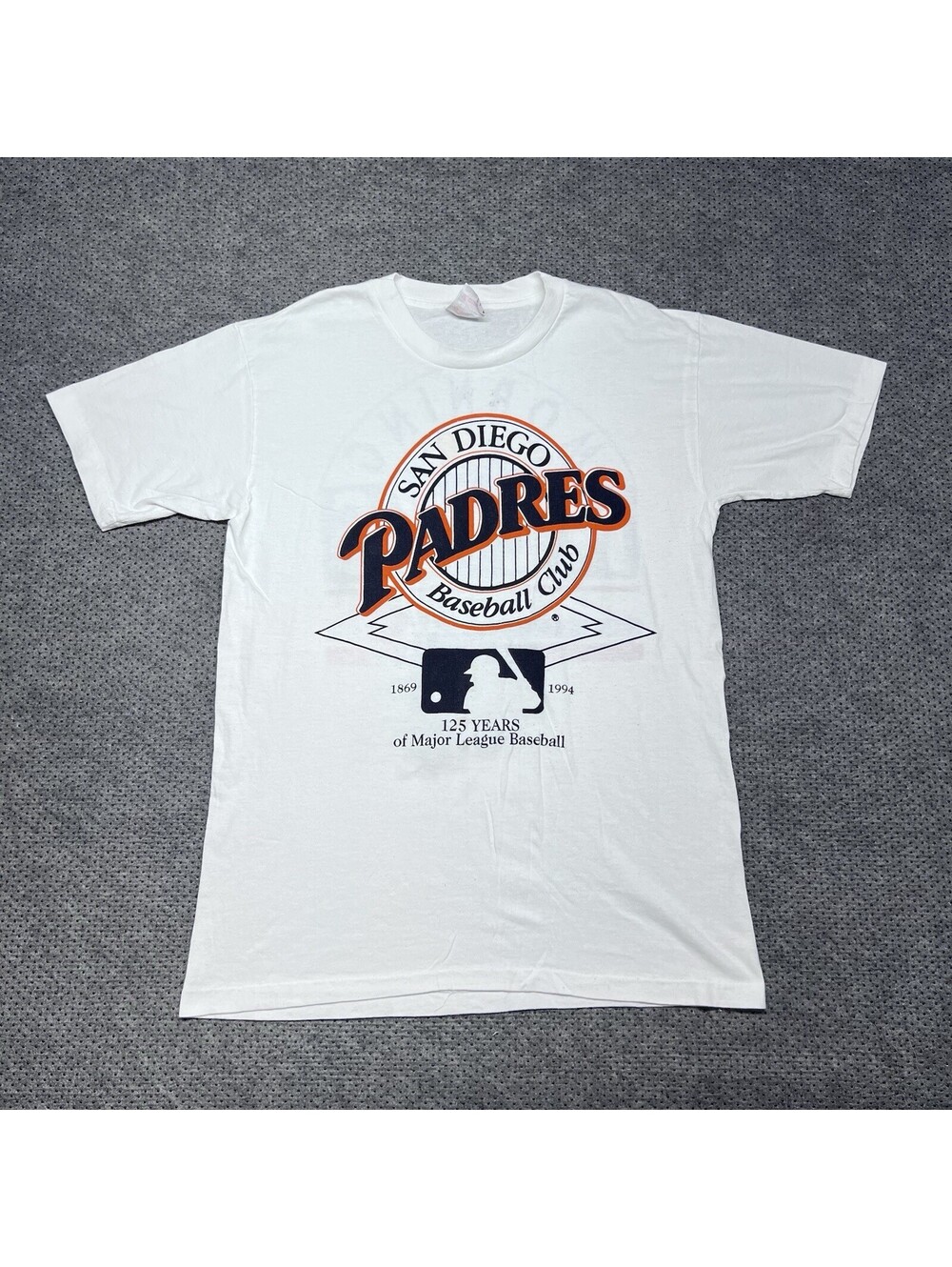 Vintage 1994 San Diego Padres Baseball Club T-Shirt Large RARE MENS WHITE